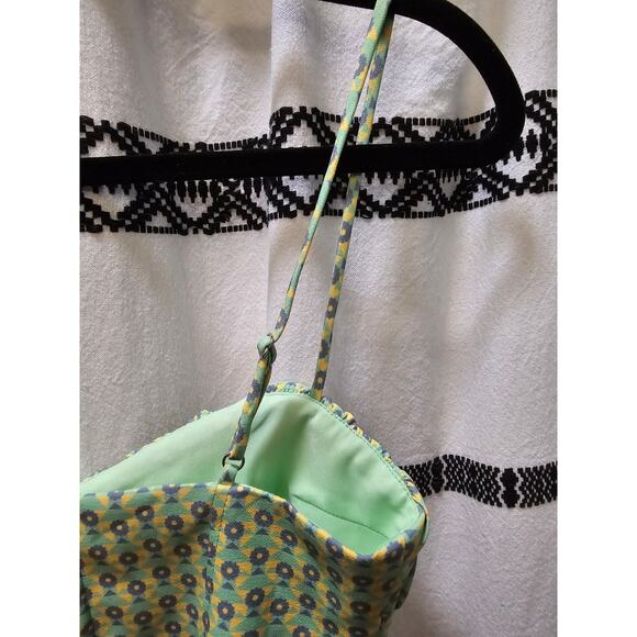 NWT Zara pastel floral cropped bustier top adjustable straps small - Picture 9 of 9